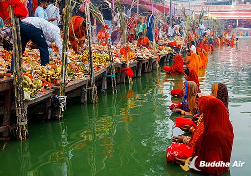 Worshiping during Chhath